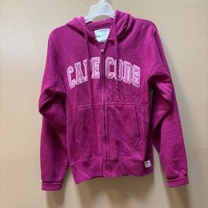 Cuffy’s Cape Cod Hooded Zip Sweatshirt with Pockets Maroon Size XS Pre-Owned - G